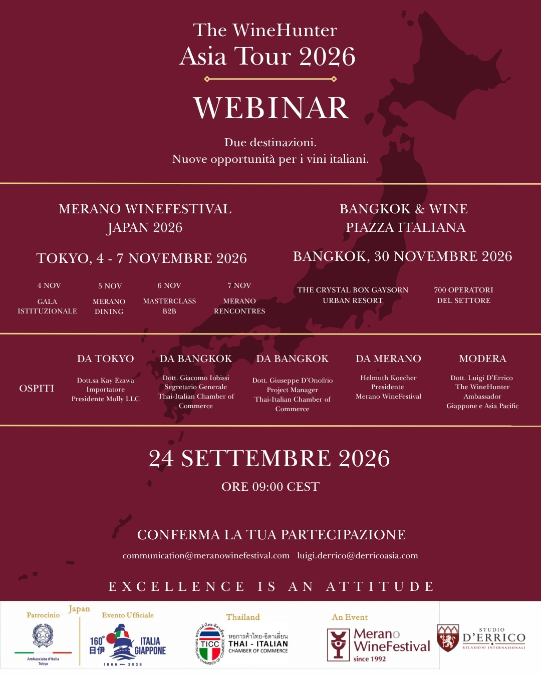 Merano WineFestival: un webinar per scoprire le nuove tappe in Giappone e Thailandia