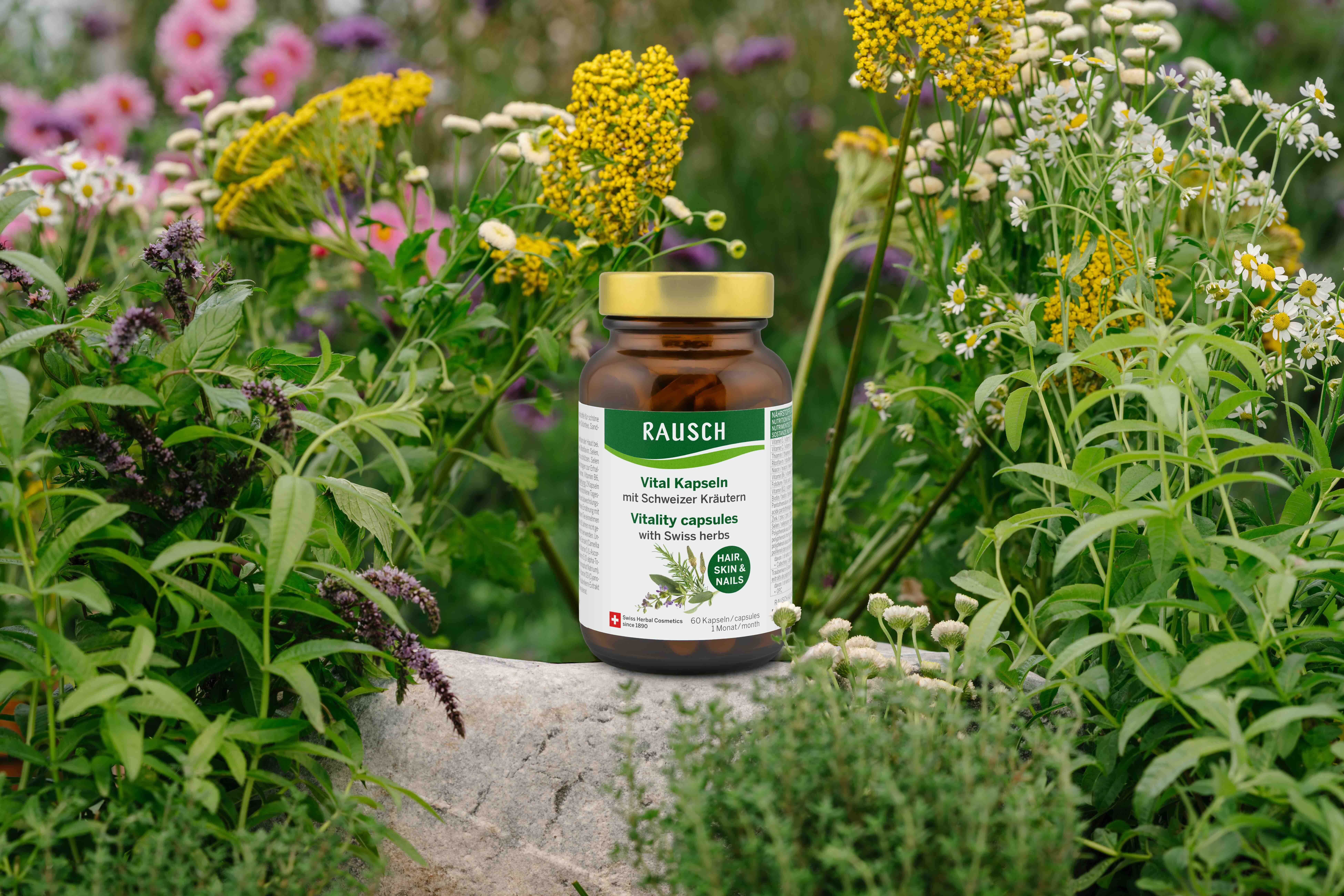 RAUSCH lancia le nuove Capsule Vitalità alle erbe svizzere per capelli, pelle e unghie