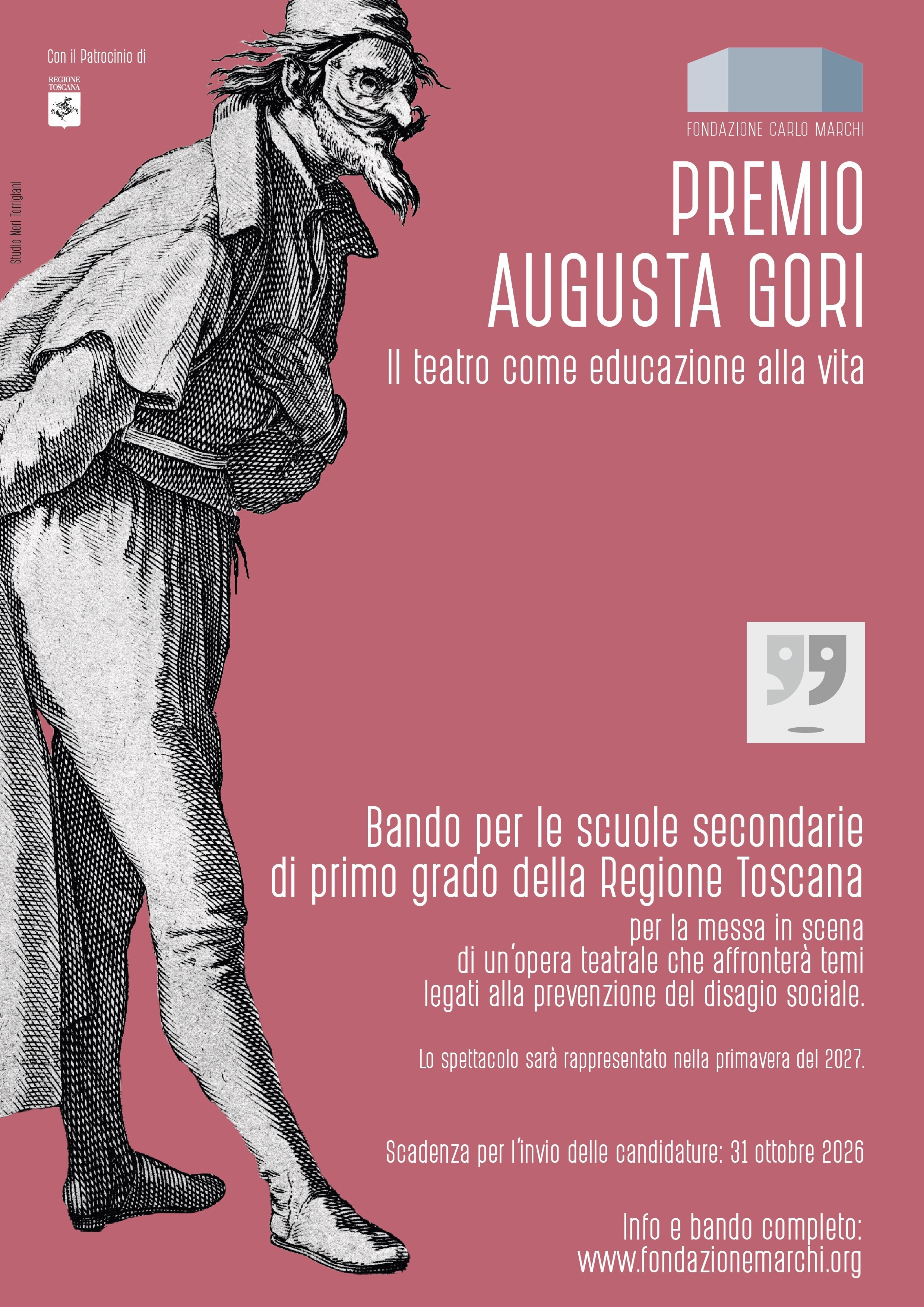 Fondazione Carlo Marchi: bando per scuole toscane per il Premio Augusta Gori di drammaturgia contemporanea