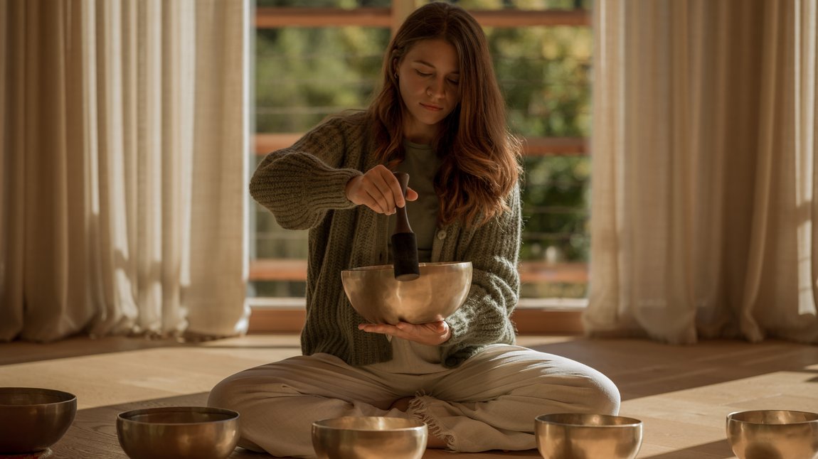 Sound Healing Meditation con campane tibetane al NaturHotel Lüsnerhof di Luson — Foto: ufficio stampa SinergicaMente Ufficio Stampa