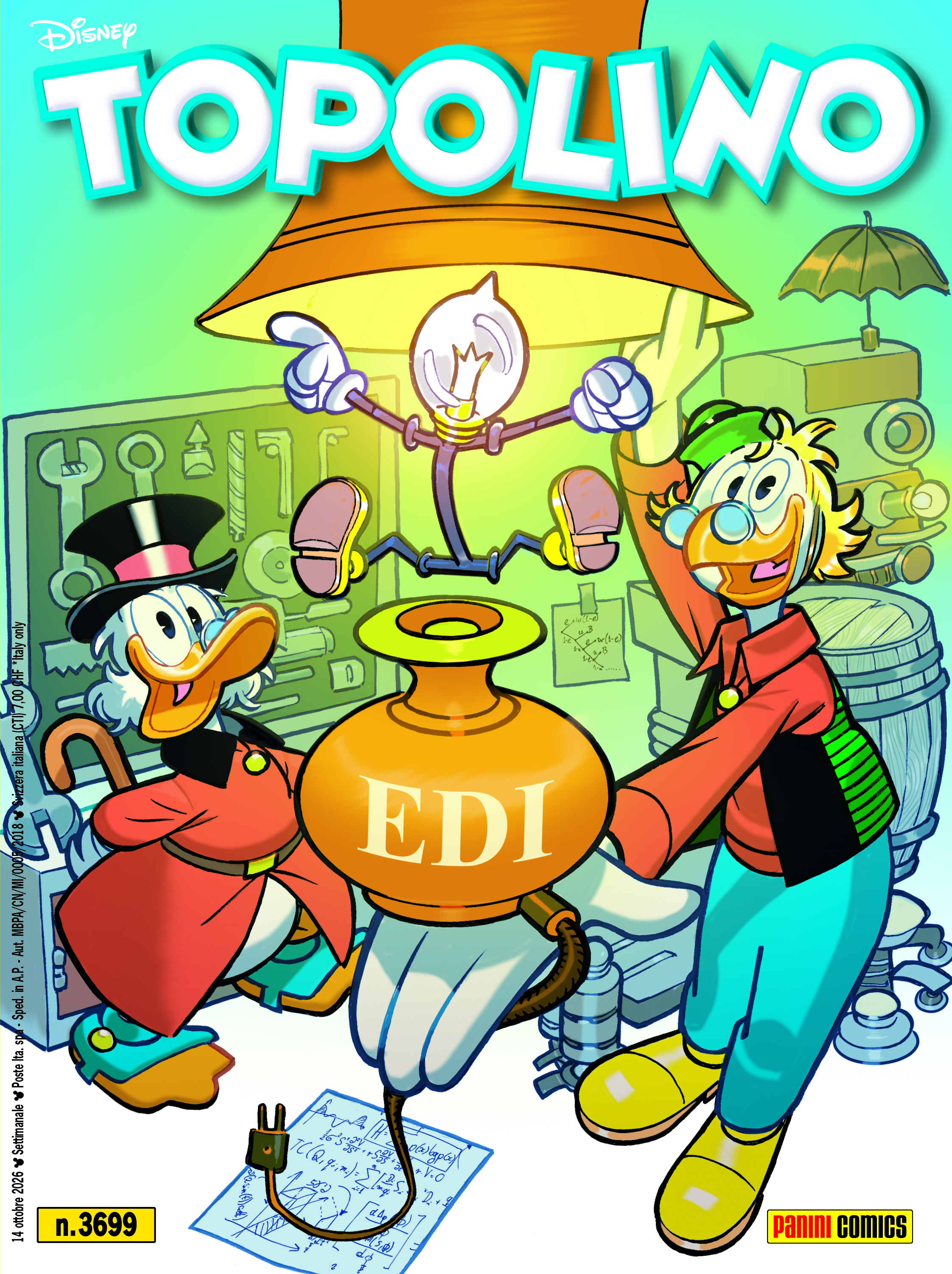 Topolino 3699 celebra i 75 anni di Edi e i 95 dalla scomparsa di Thomas Edison