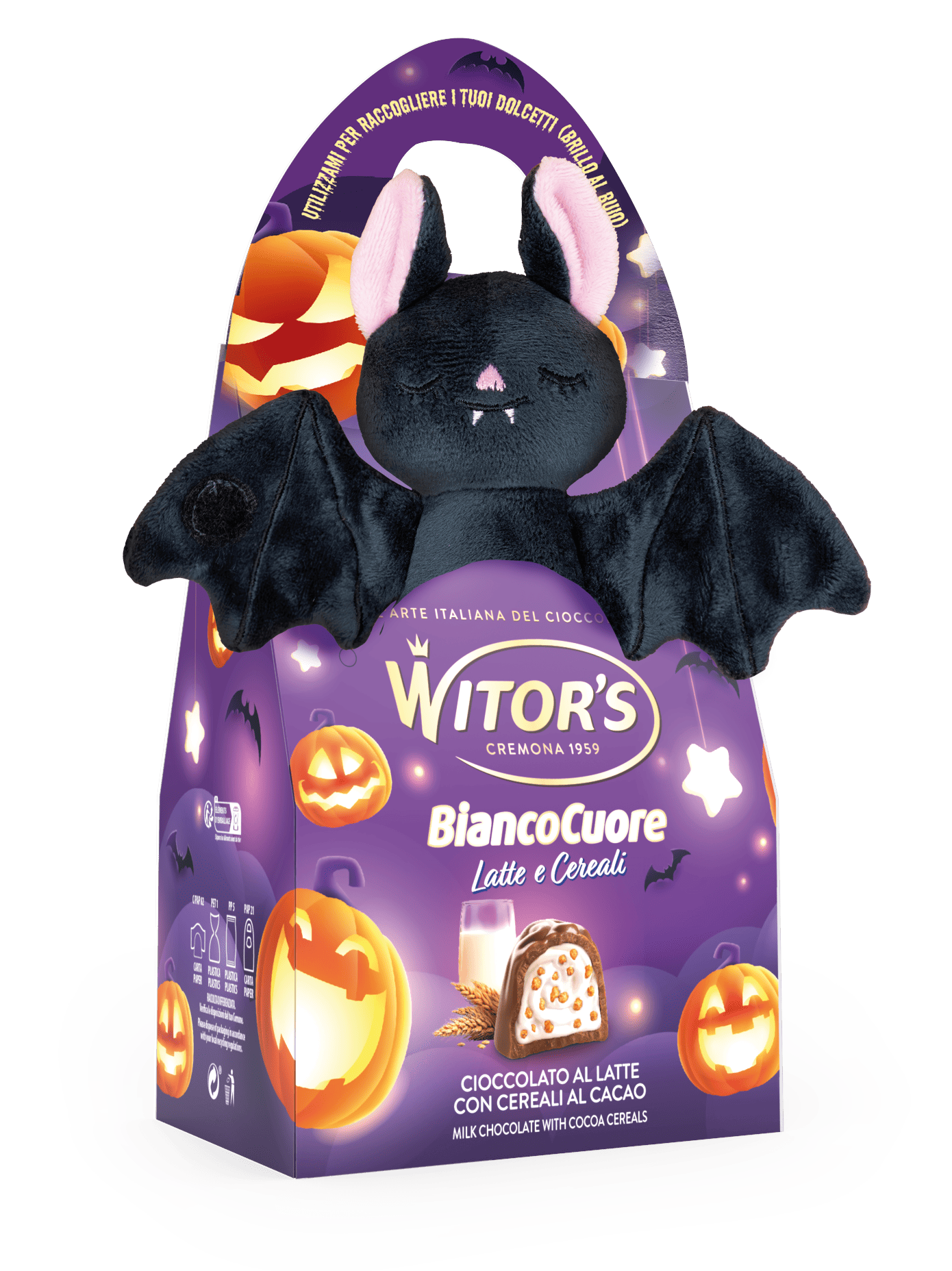 Witor's presenta la collezione BiancoCuore Halloween con packaging luminoso e peluche a tema — Foto: ufficio stampa Meridian Communications Srl